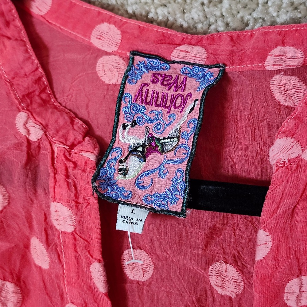 Johnny Was Pink Embroidered Bandana Tunic - Picture 4 of 12